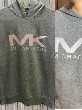 Michael Kors  Unisex Grey Hoodie  MK Logo L
